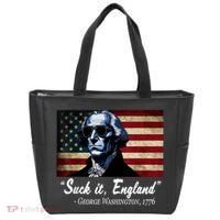 SUCKIT ENGLAND Funny 4th Of July George Washington 1776 Tote Bag thumb 0