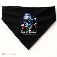 SUCKIT ENGLAND Funny 4th Of July George Washington 1776 USA-Made Doggie Bandana thumb 0