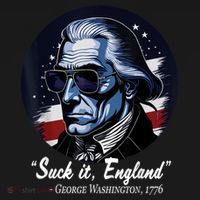 SUCKIT ENGLAND Funny 4th Of July George Washington 1776 Women's Hoodie thumb 2