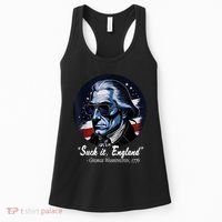 SUCKIT ENGLAND Funny 4th Of July George Washington 1776 Women's Tank Top thumb 0