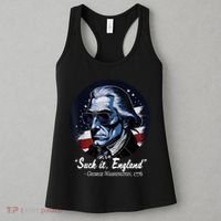 SUCKIT ENGLAND Funny 4th Of July George Washington 1776 Women's Tank Top thumb 3