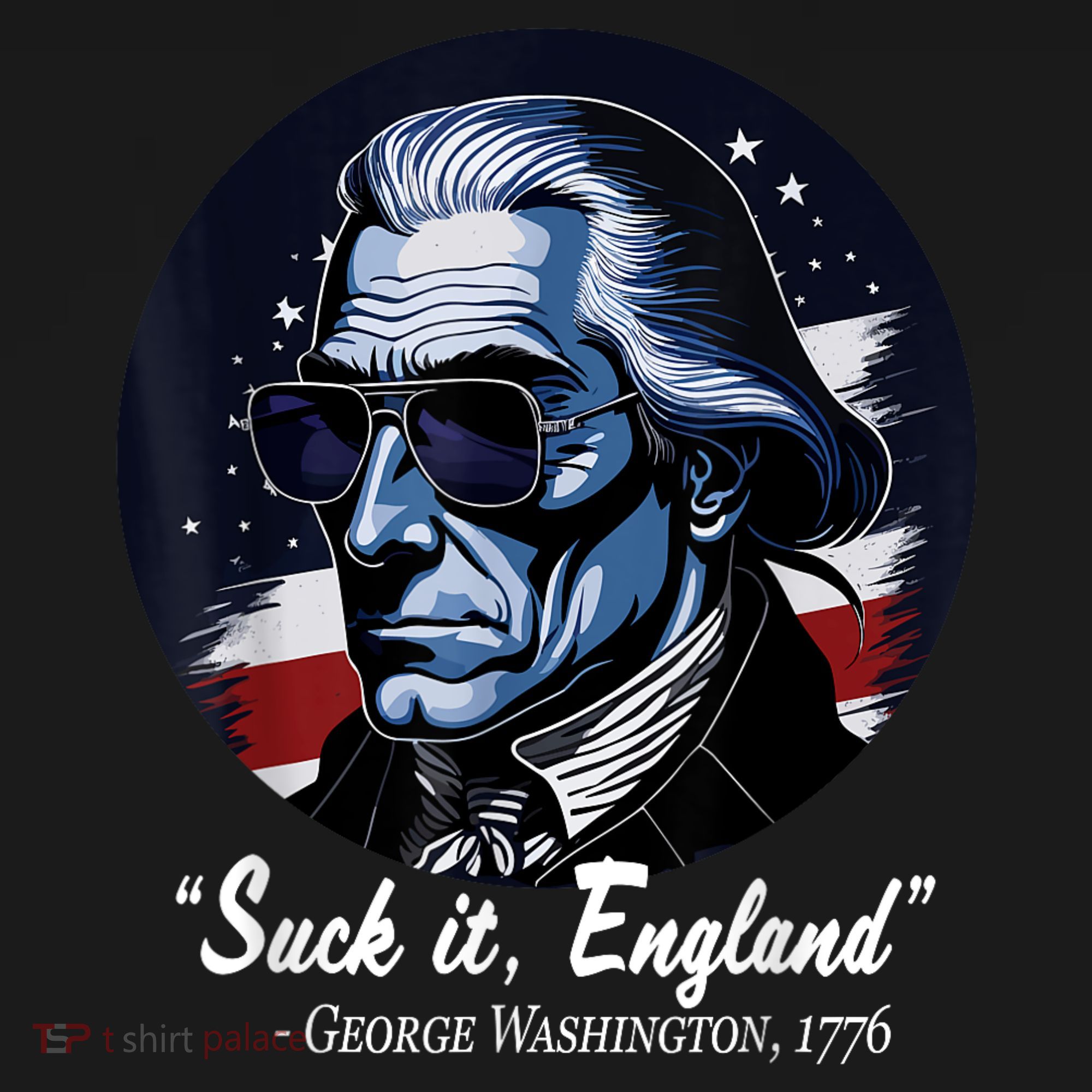 SUCKIT ENGLAND Funny 4th Of July George Washington 1776 Women's Tank Top