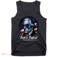 SUCKIT ENGLAND Funny 4th Of July George Washington 1776 Tank Top thumb 0