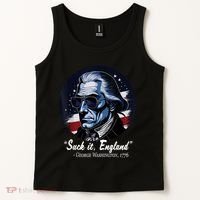 SUCKIT ENGLAND Funny 4th Of July George Washington 1776 Tank Top thumb 2