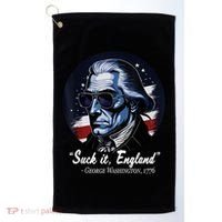 SUCKIT ENGLAND Funny 4th Of July George Washington 1776 Golf Towel thumb 0