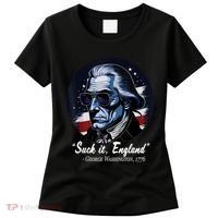 SUCKIT ENGLAND Funny 4th Of July George Washington 1776 Women's T-Shirt thumb 0