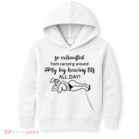 So Exhausted From Carrying Around My Big Heaving Tits All Day Kids Hoodie thumb 0