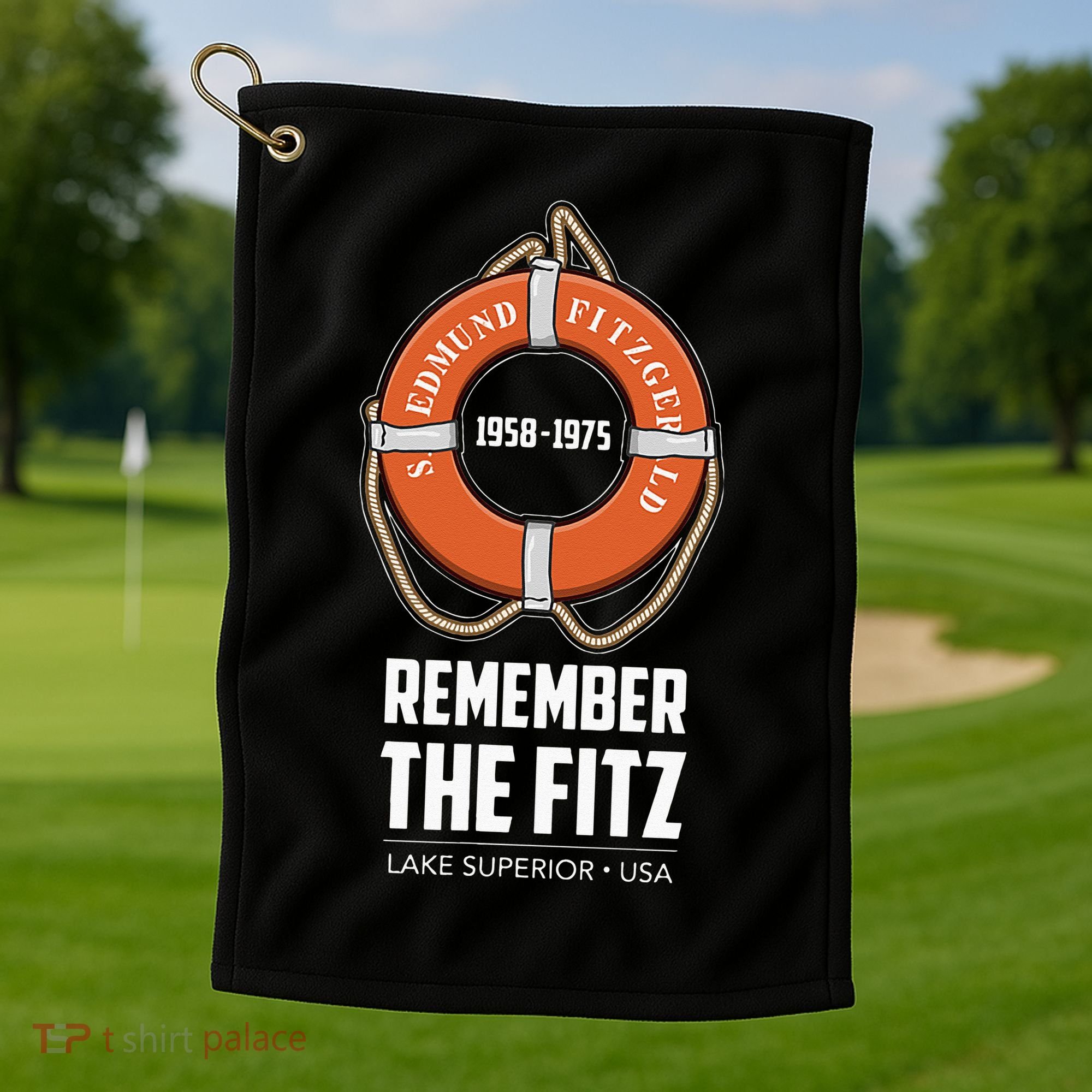 SS Edmund Fitzgerald Lake Superior Iron Ore Golf Towel