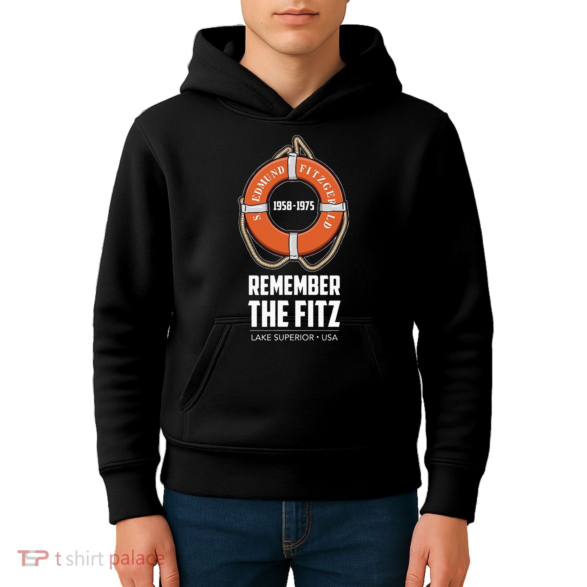 SS Edmund Fitzgerald Lake Superior Iron Ore Kids Hoodie