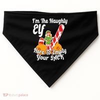 Sexy Elf Here Empty Your Sack Rude Naughty Christmas Candy Gift USA-Made Doggie Bandana thumb 0
