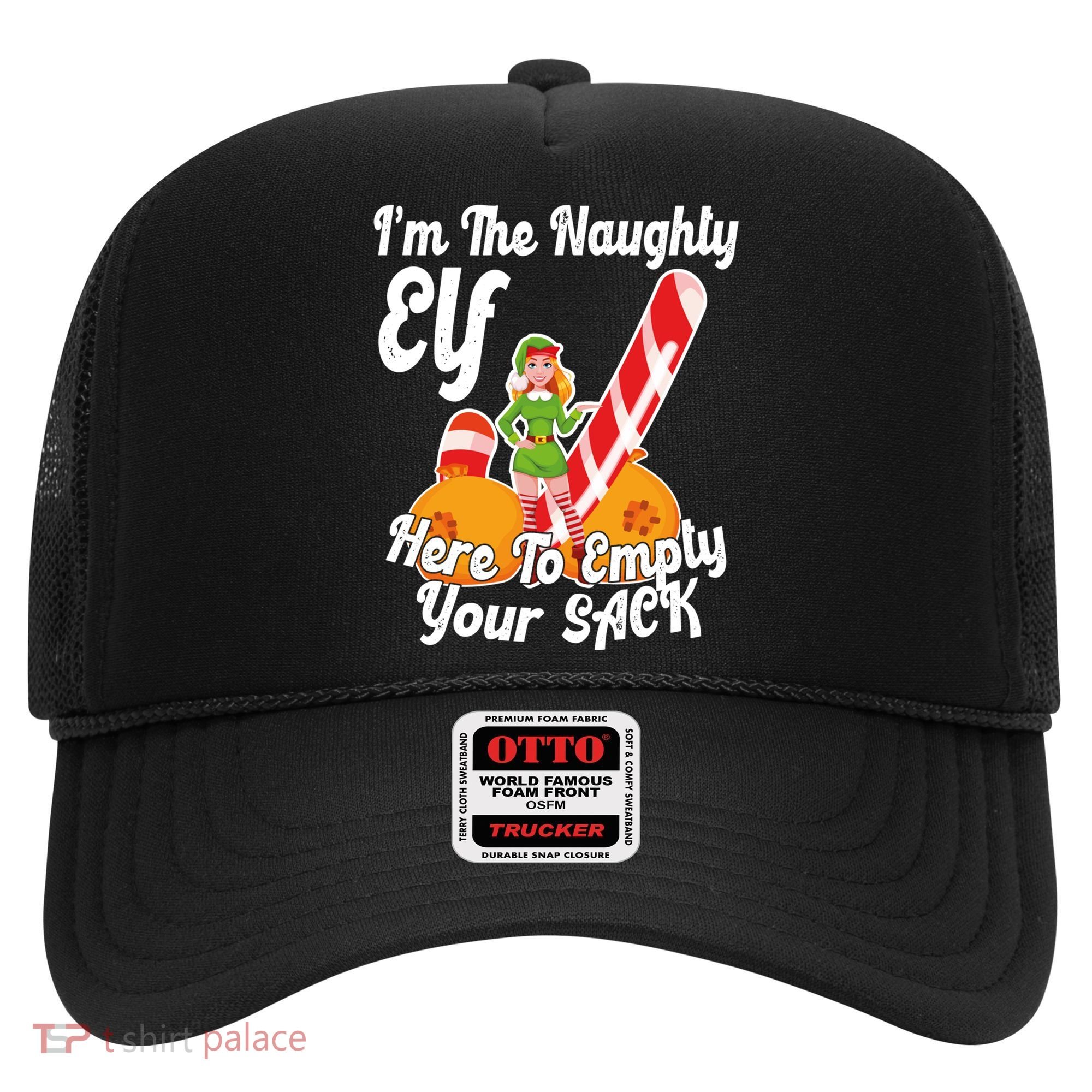 Sexy Elf Here Empty Your Sack Rude Naughty Christmas Candy Gift Hat