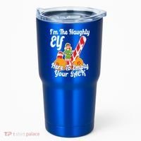 Sexy Elf Here Empty Your Sack Rude Naughty Christmas Candy Gift Tumbler thumb 0