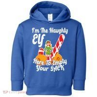 Sexy Elf Here Empty Your Sack Rude Naughty Christmas Candy Gift Toddler Hoodie thumb 0