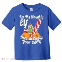 Sexy Elf Here Empty Your Sack Rude Naughty Christmas Candy Gift Toddler T-Shirt thumb 0