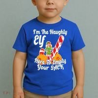Sexy Elf Here Empty Your Sack Rude Naughty Christmas Candy Gift Toddler T-Shirt thumb 2