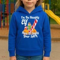 Sexy Elf Here Empty Your Sack Rude Naughty Christmas Candy Gift Kids Hoodie thumb 3