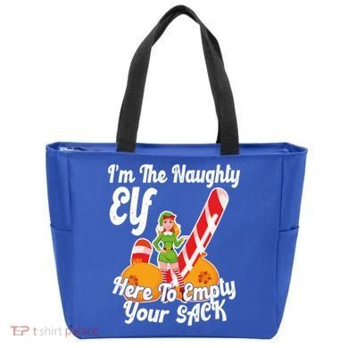 Sexy Elf Here Empty Your Sack Rude Naughty Christmas Candy Gift Tote Bag