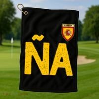 Spain España Human Flag Letter N And A Golf Towel thumb 1
