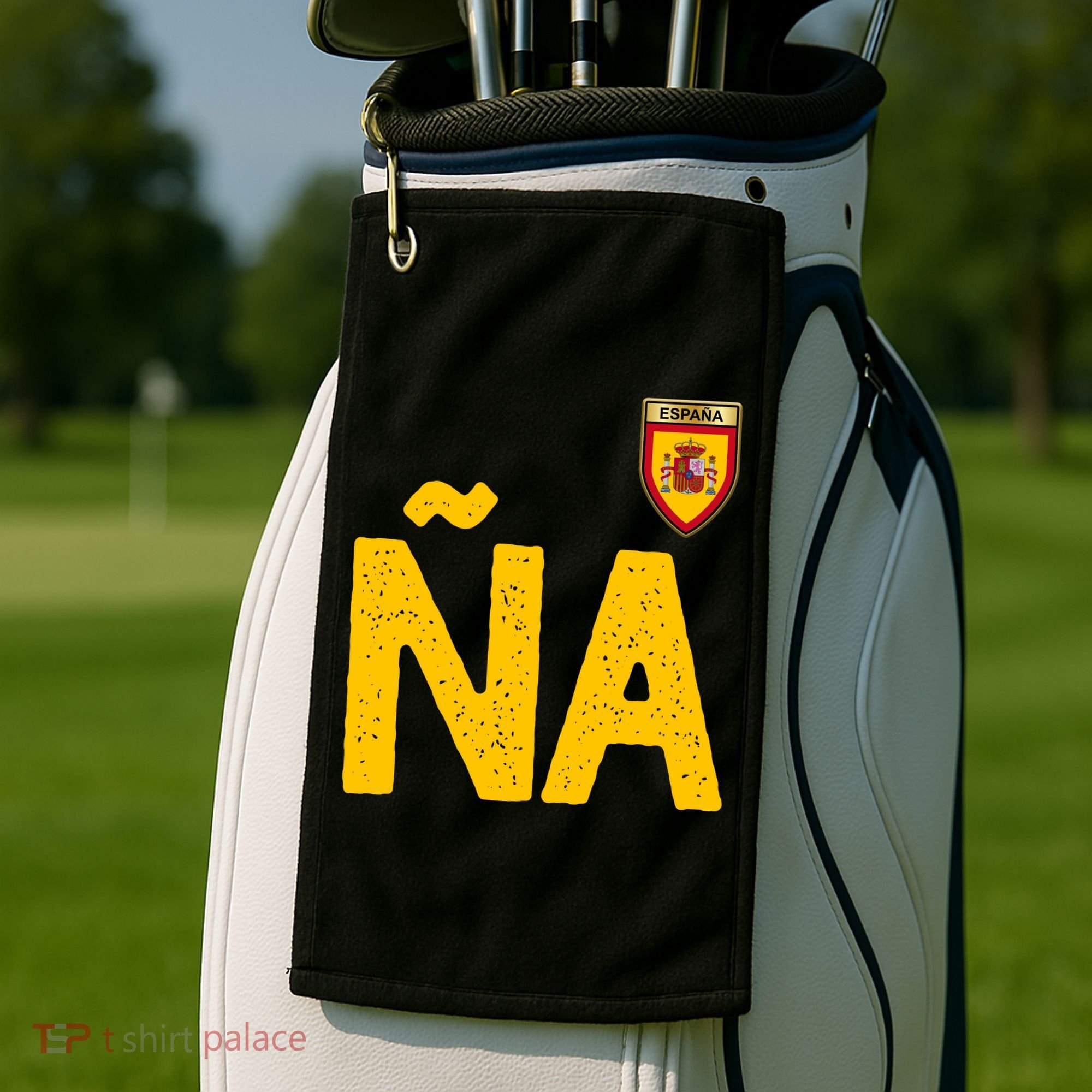 Spain España Human Flag Letter N And A Golf Towel