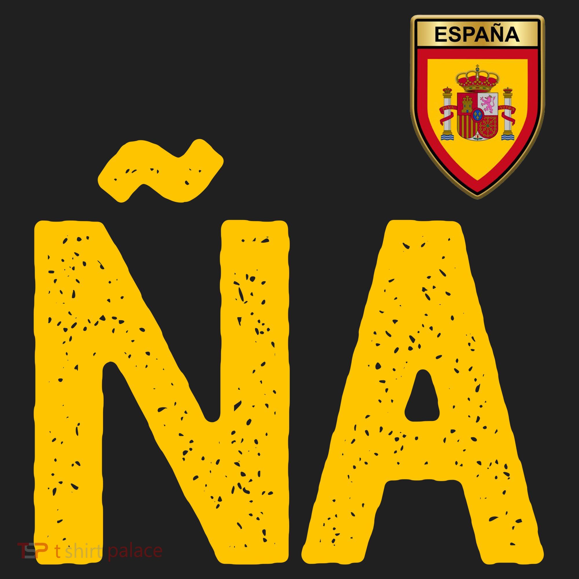 Spain España Human Flag Letter N And A Golf Towel