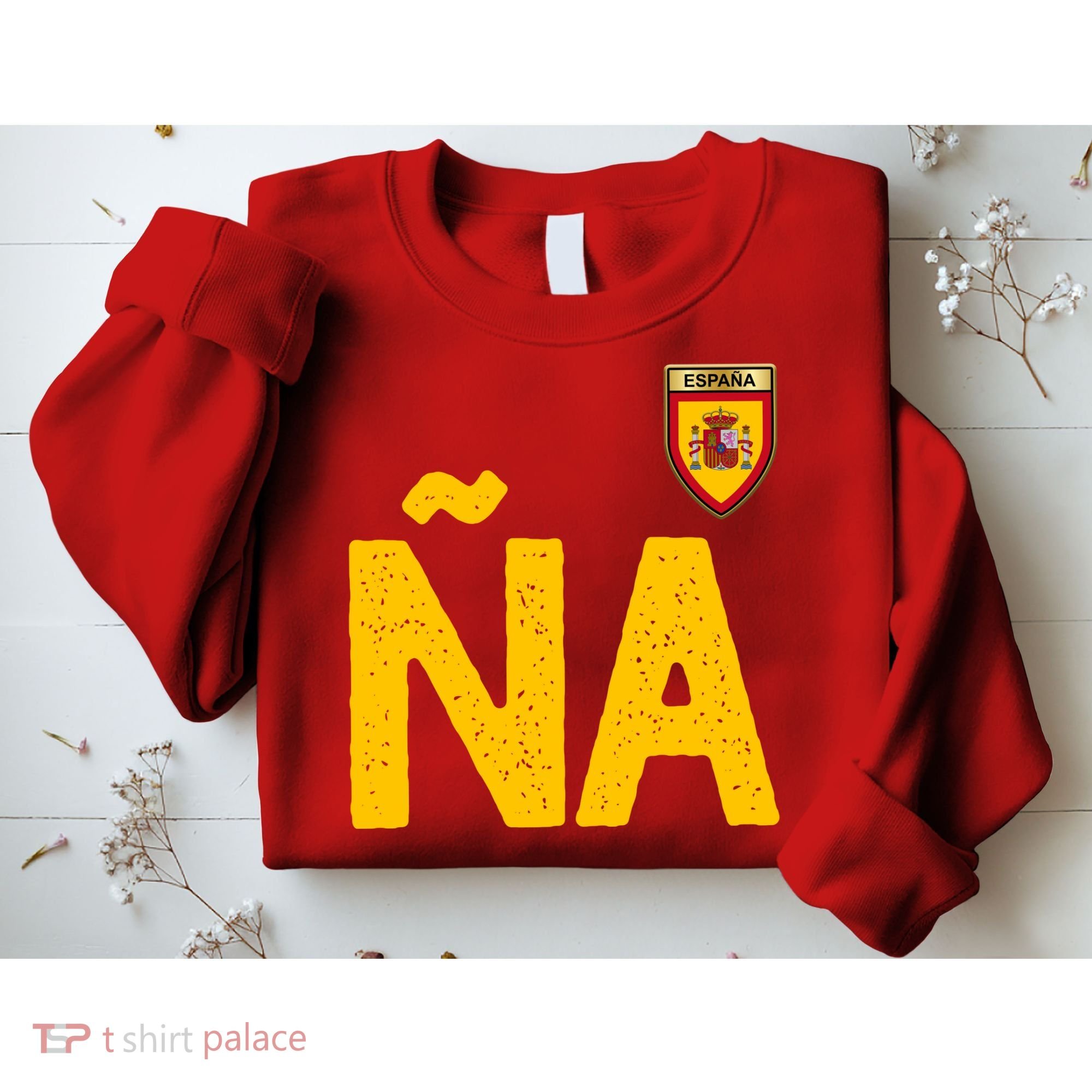 Spain España Human Flag Letter N And A Sweatshirt