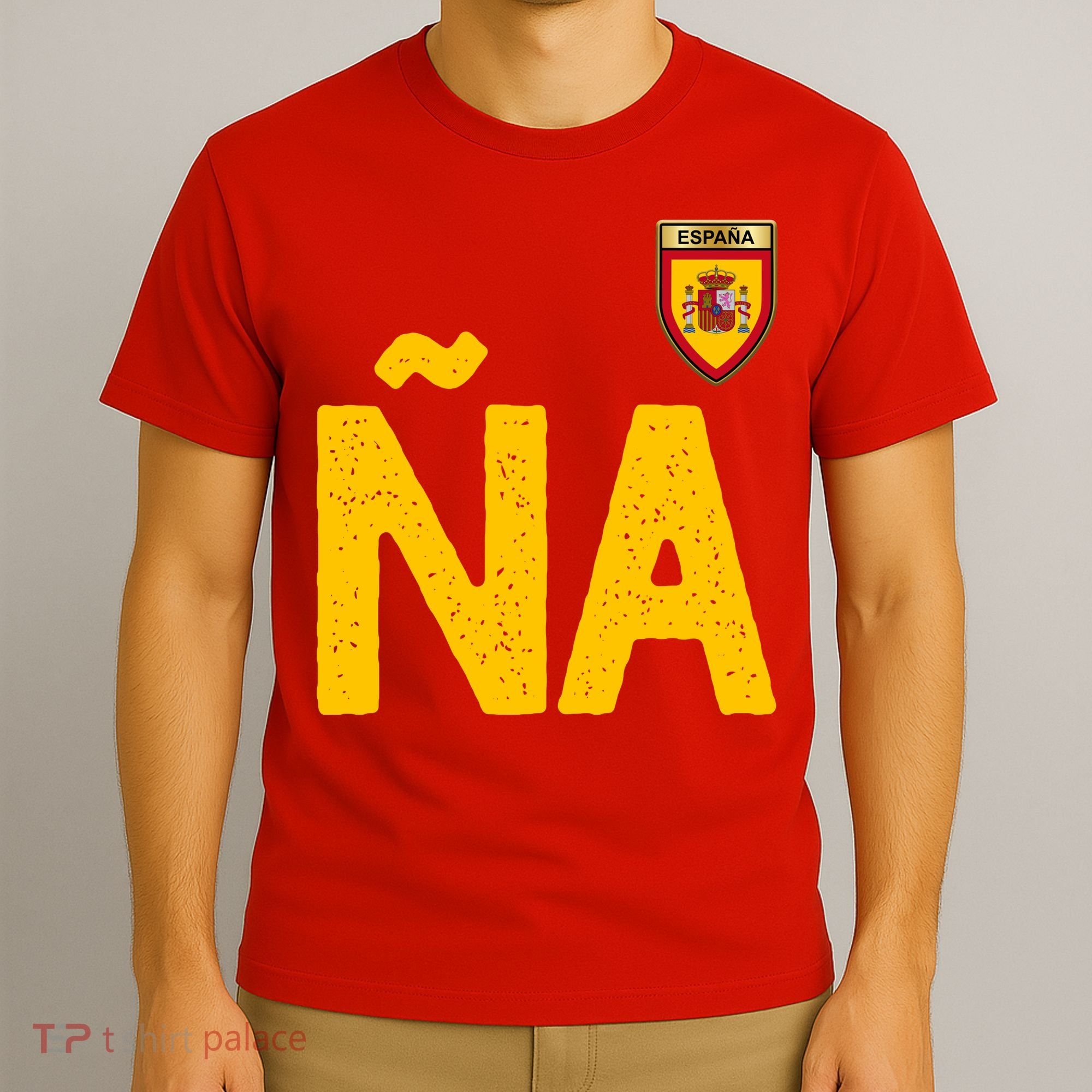 Spain España Human Flag Letter N And A T-Shirt