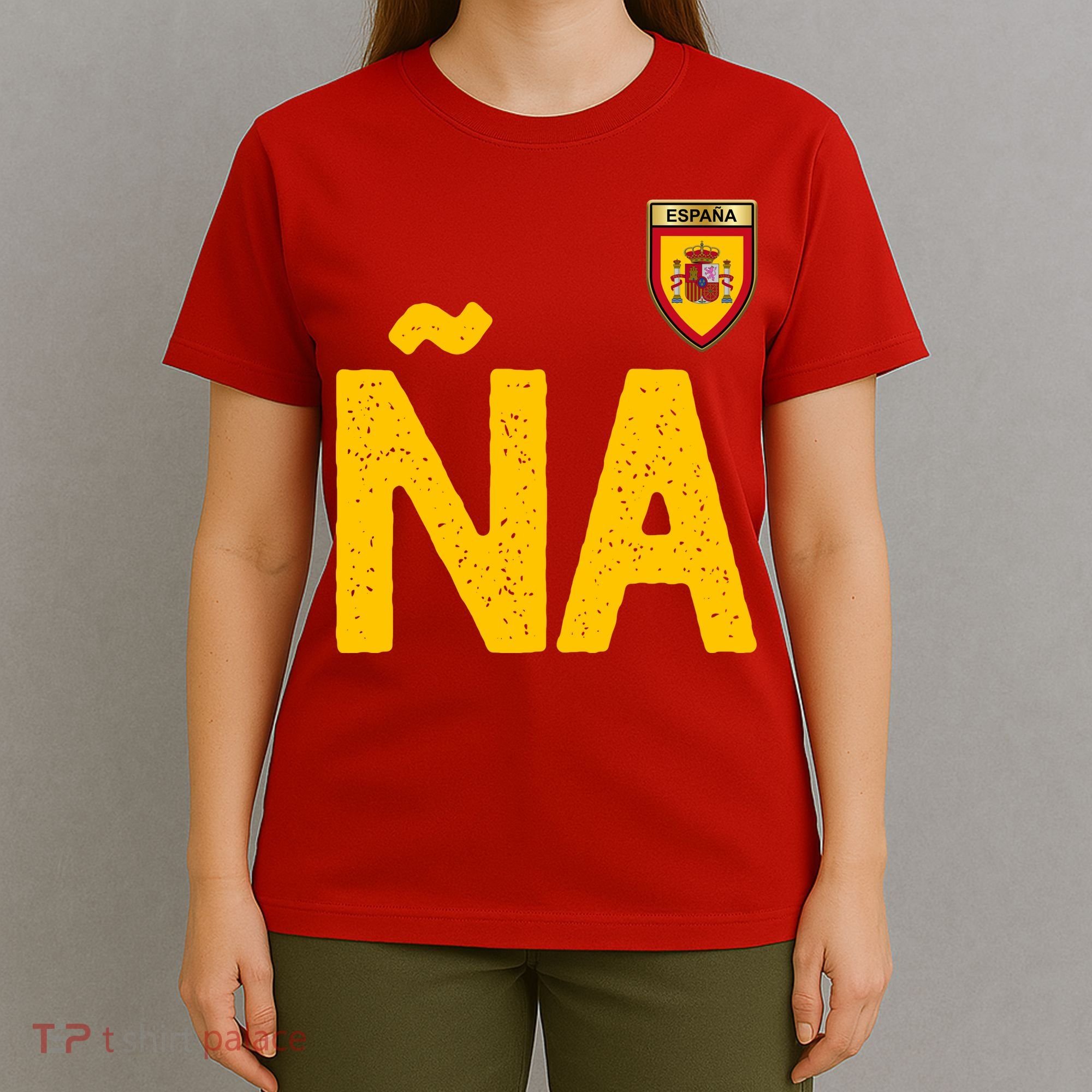 Spain España Human Flag Letter N And A T-Shirt