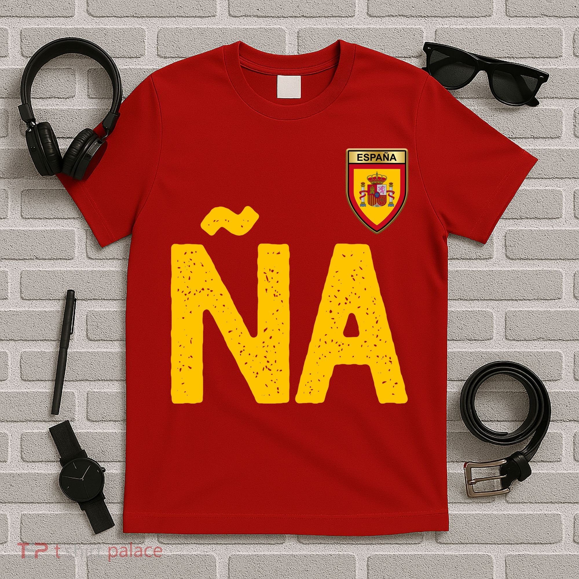 Spain España Human Flag Letter N And A T-Shirt