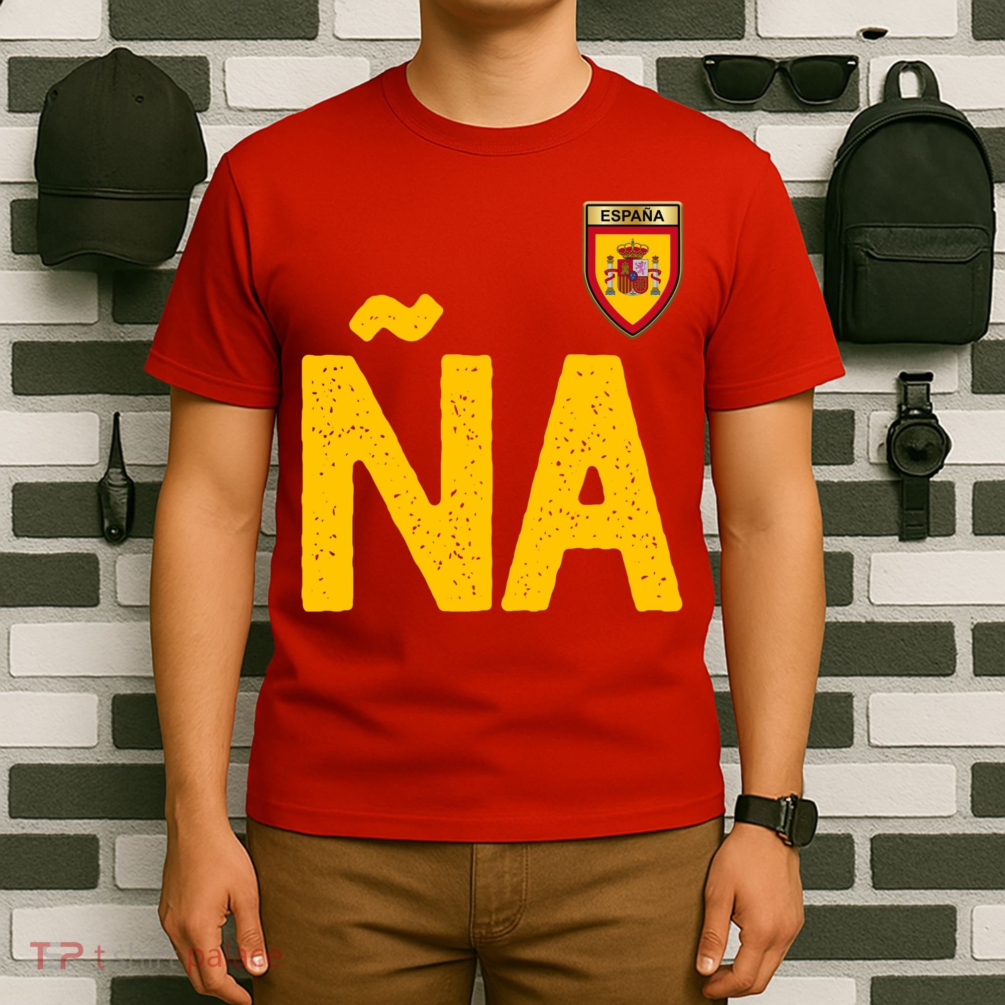 Spain España Human Flag Letter N And A T-Shirt