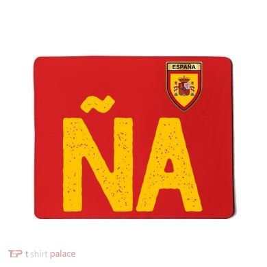 Spain España Human Flag Letter N And A Mousepad