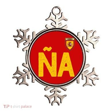 Spain España Human Flag Letter N And A Ornament