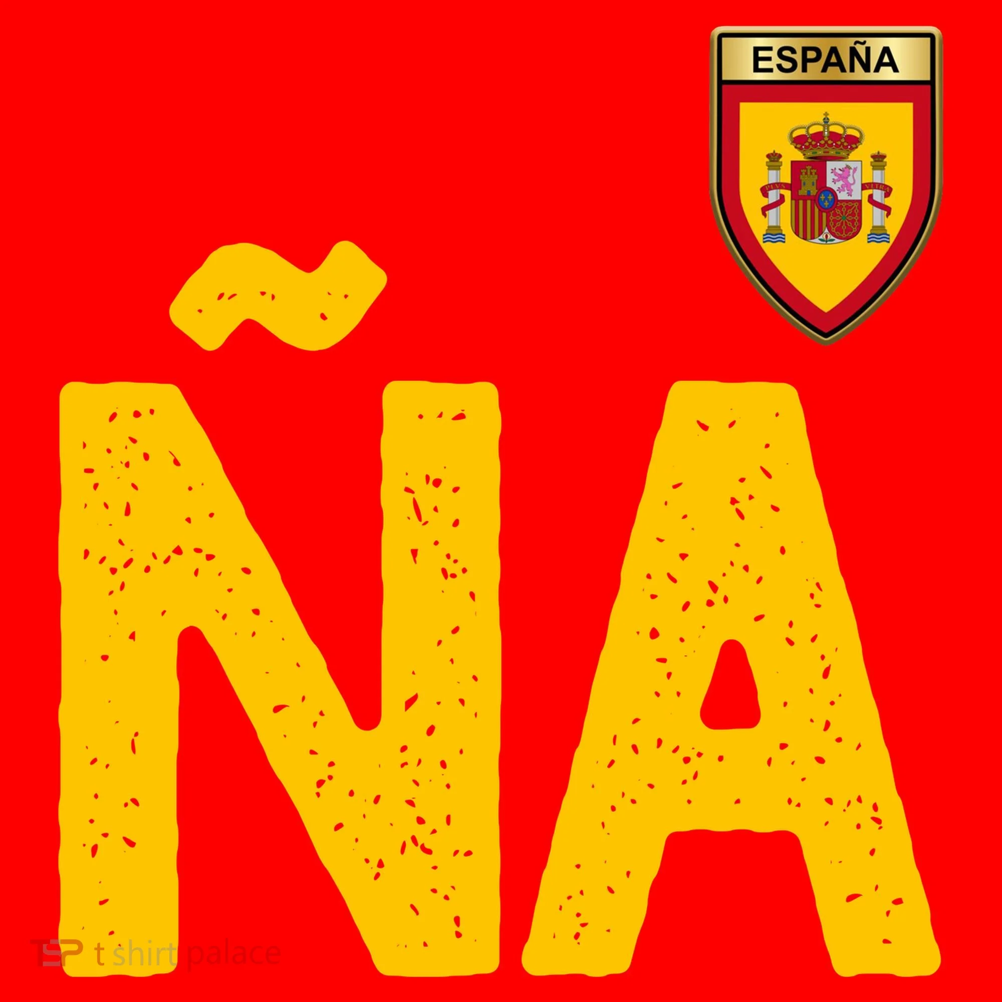 Spain España Human Flag Letter N And A Ornament