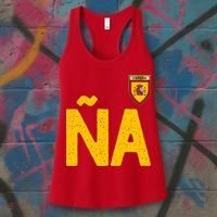 Spain España Human Flag Letter N And A Women's Tank Top thumb 3