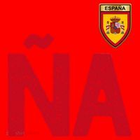 Spain España Human Flag Letter N And A Santa Hat thumb 1