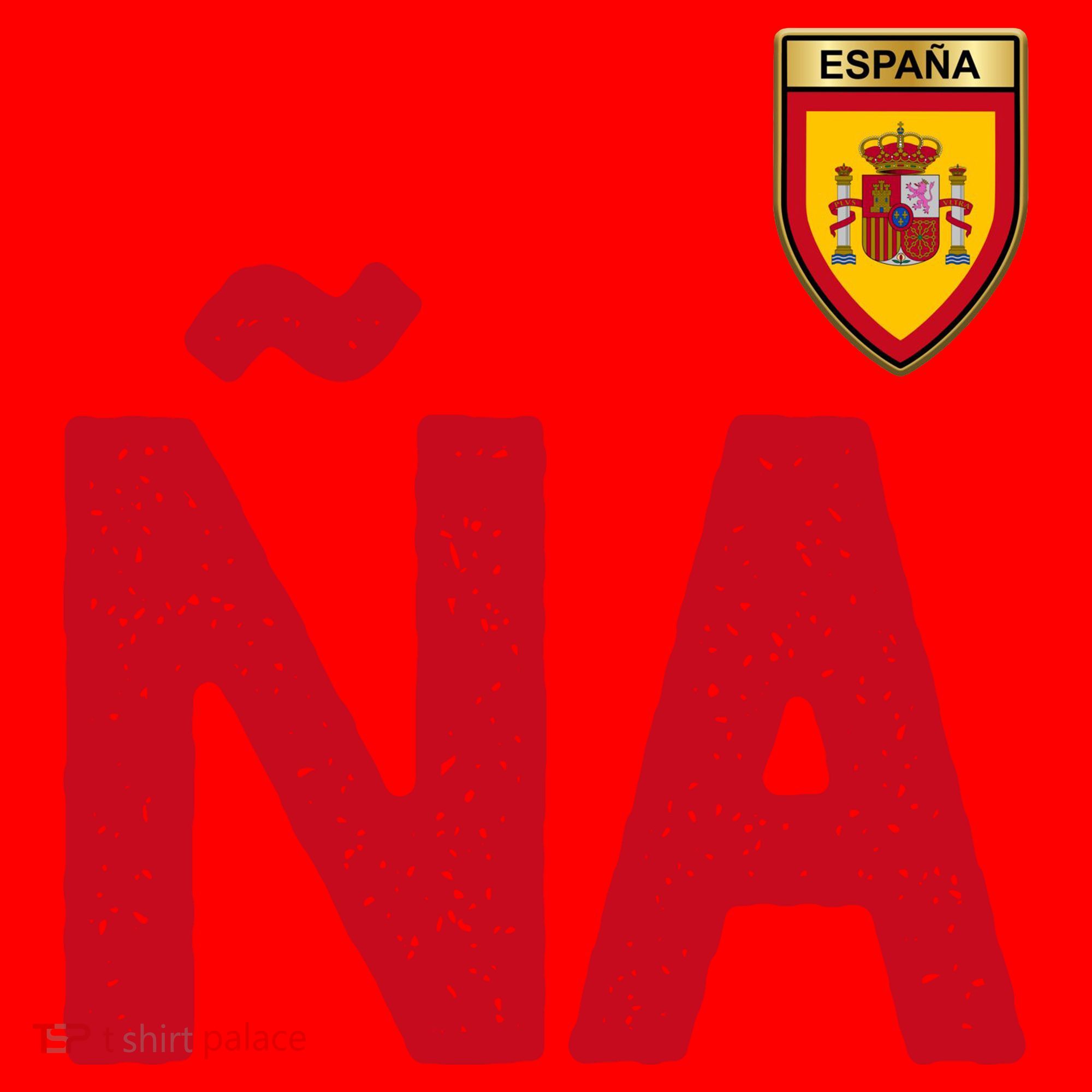 Spain España Human Flag Letter N And A Santa Hat