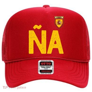 Spain España Human Flag Letter N And A Hat