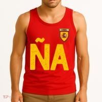 Spain España Human Flag Letter N And A Tank Top thumb 3