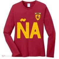 Spain España Human Flag Letter N And A Women's Long Sleeve Shirt thumb 0