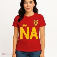 Spain España Human Flag Letter N And A Women's T-Shirt thumb 4