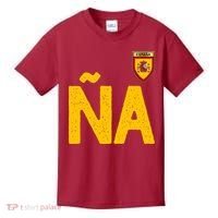 Spain España Human Flag Letter N And A Kids T-Shirt thumb 0