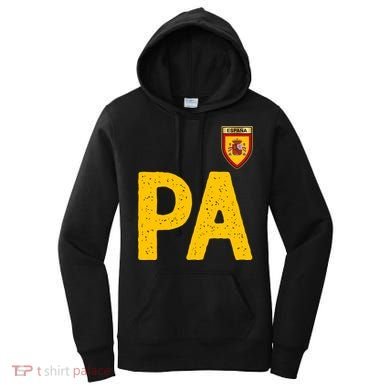 Spain España Human Flag Letter P And A Women's Hoodie