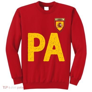 Spain España Human Flag Letter P And A Sweatshirt