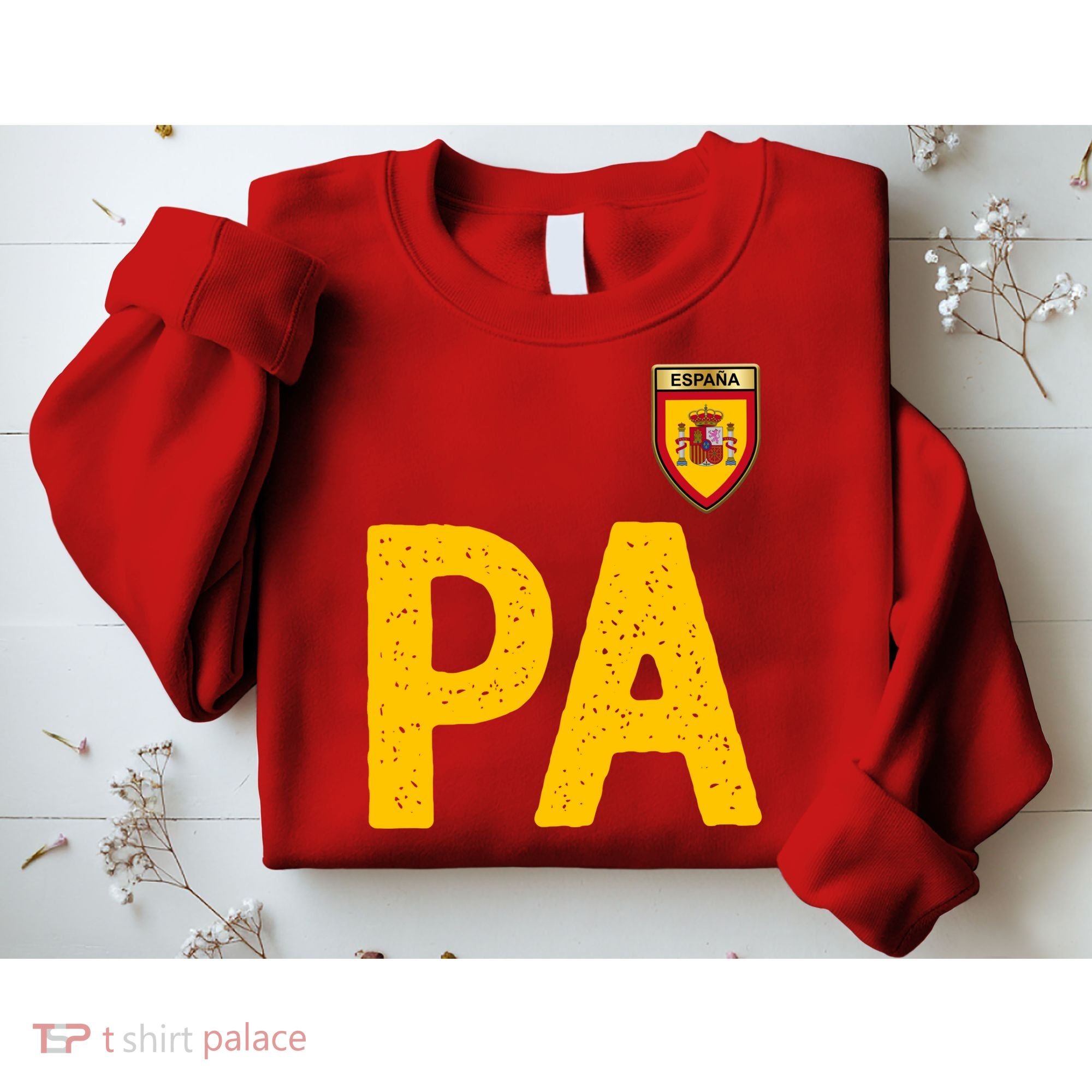 Spain España Human Flag Letter P And A Sweatshirt