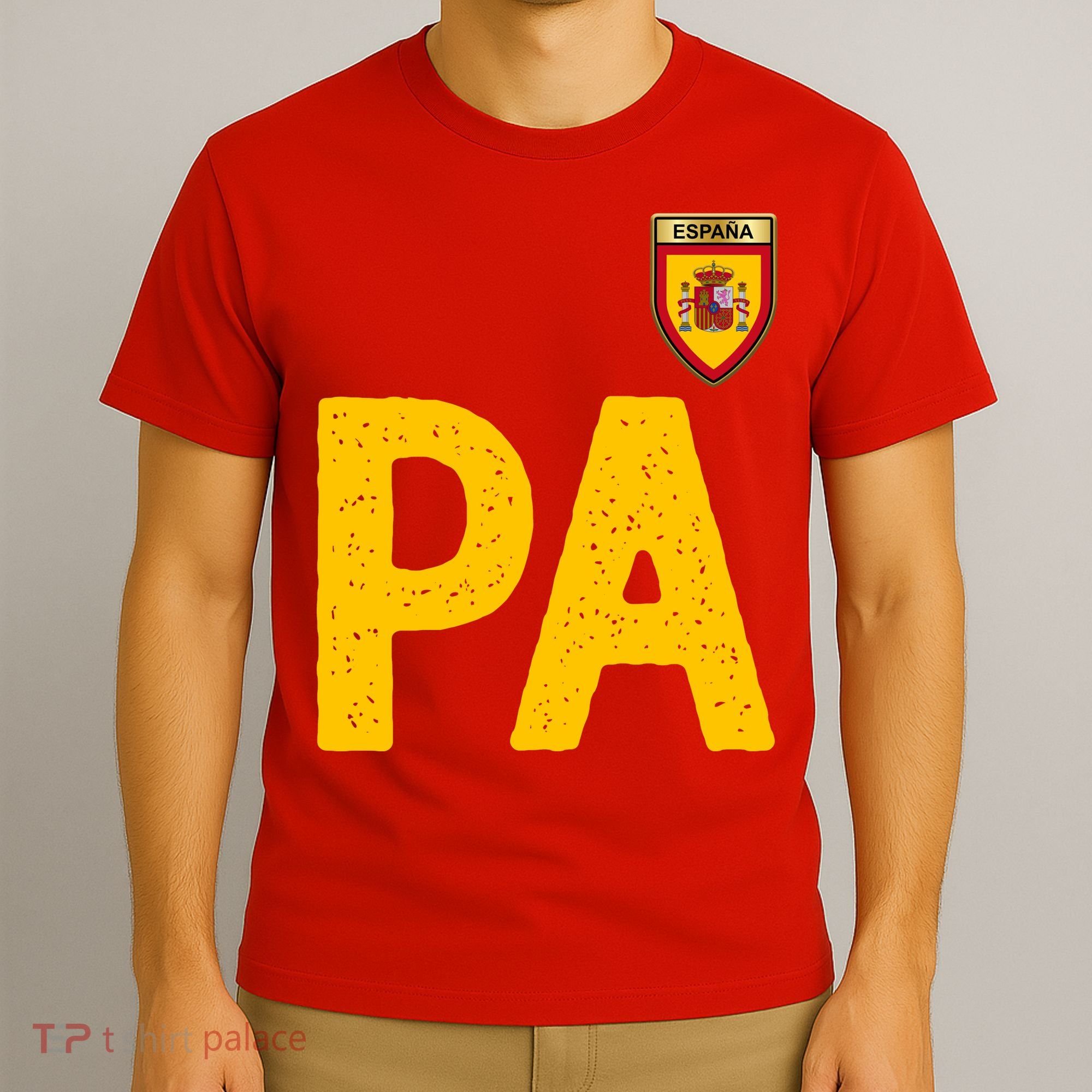Spain España Human Flag Letter P And A T-Shirt