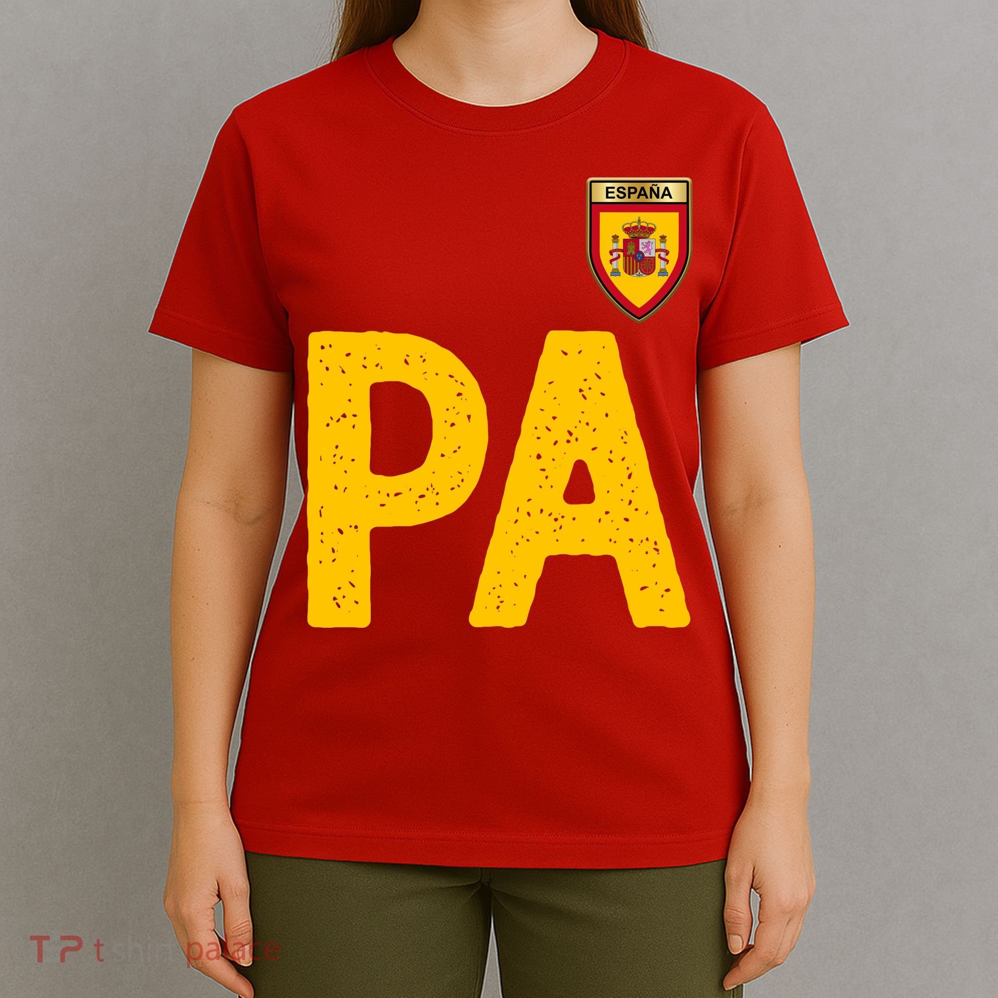 Spain España Human Flag Letter P And A T-Shirt