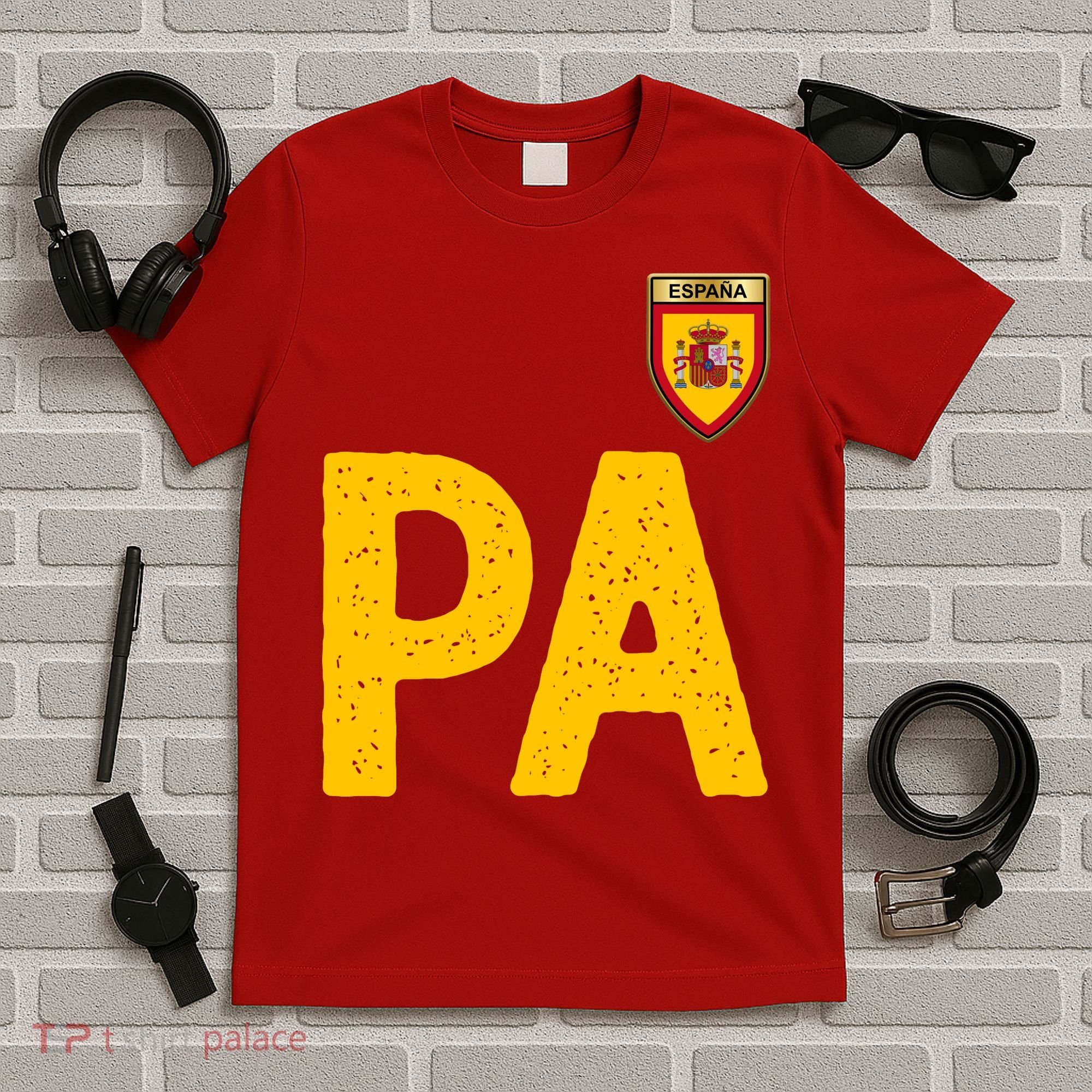 Spain España Human Flag Letter P And A T-Shirt
