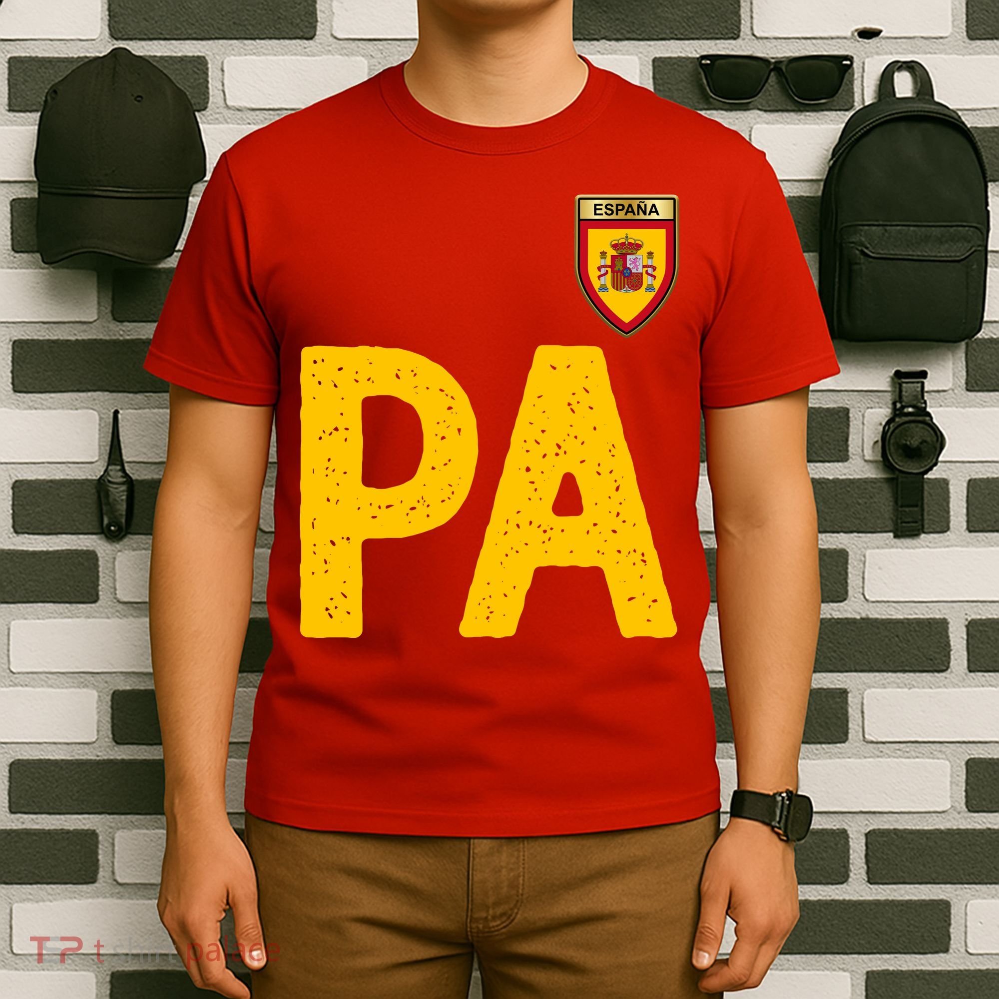 Spain España Human Flag Letter P And A T-Shirt