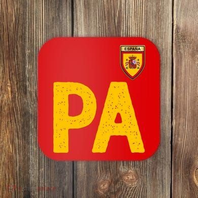 Spain España Human Flag Letter P And A Coaster