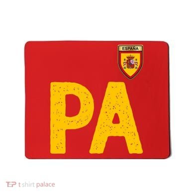 Spain España Human Flag Letter P And A Mousepad
