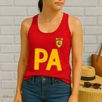 Spain España Human Flag Letter P And A Women's Tank Top thumb 2
